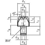 画像をギャラリービューアに読み込む, ＨＡＬＤＥＲ　位置決めピン　固定用貫通穴付き　ダイアピン　外径１６×台座高さ２２Ｌ　  22630.0249  HALDER
