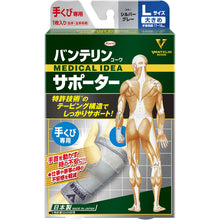 画像をギャラリービューアに読み込む, 興和　バンテリンコーワサポーター　手くび専用大きめサイズ　シルバーグレー　  23076  Kowa
