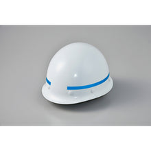 画像をギャラリービューアに読み込む, 緑十字　ヘルメット用ラインテープ　青　ＨＬ−Ｇ（小）　１０ｍｍ幅×７００ｍｍ　１０本組　反射タイプ　  235314  GREEN CROSS
