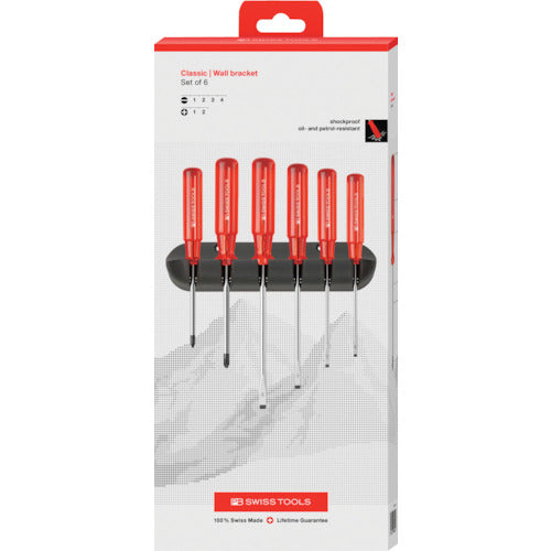 PB SWISS TOOLS ชุดไขควงพร้อมที่ยึด 6 แพ็ค 244CBB PB SWISS TOOLS