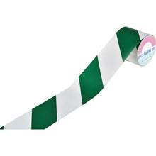 将图像导入到图库查看器中GREEN CROSS　条纹图案胶带（反光型）绿色/白色 TR3-F 90 毫米宽 x 10 米，室内使用 256306 绿色十字形
