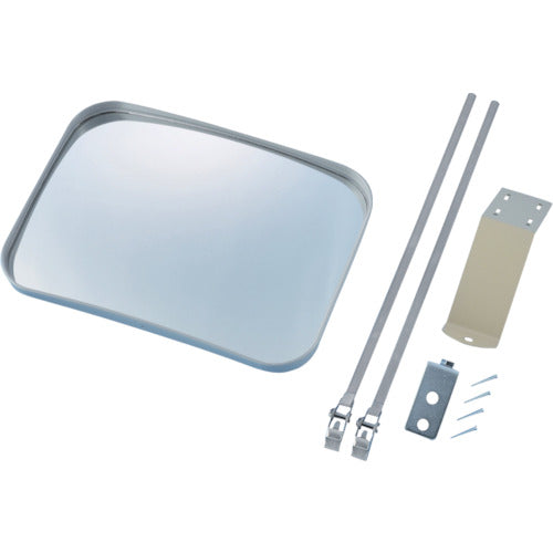 GREEN CROSS Gương cong nhỏ Góc tường màu xám 35S 230×310mm với giá đỡ kính 276121 GREEN CROSS
