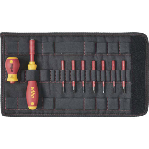 wiha Insulated Slim Vario เปลี่ยนได้ Driver Holder Bit ชุด 9 ชิ้น (บวก/ INA) 2831T901 สีขาว