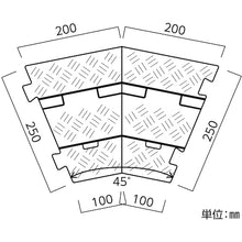 画像をギャラリービューアに読み込む, 緑十字　ケーブルプロテクター　２系統タイプ／コーナー用　ケーブルガード２Ｃ（Ｒ）　４００×２５０×４５ｍｍ　  286204  GREEN CROSS
