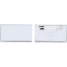 画像をギャラリービューアに読み込む, 緑十字　角型名札　角名札−２８　２８×５０ｍｍ（台紙２６×５０ｍｍ）　安全ピン付　  298028  GREEN CROSS
