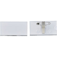 画像をギャラリービューアに読み込む, 緑十字　角型名札　角名札−３０　３０×６０ｍｍ（台紙２８×６０ｍｍ）　両用クリップ付　  298030  GREEN CROSS
