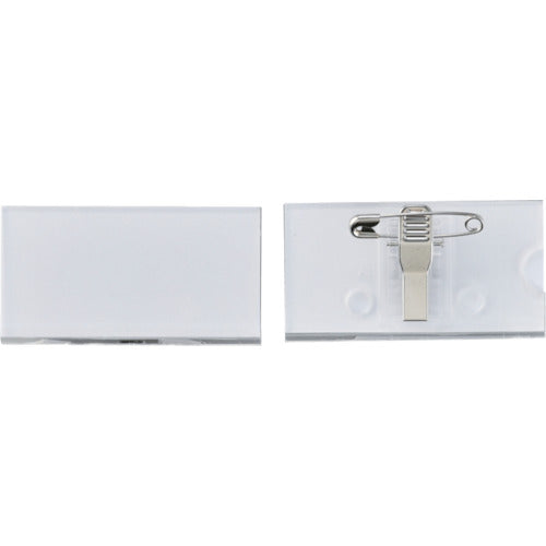 緑十字　角型名札　角名札−３０　３０×６０ｍｍ（台紙２８×６０ｍｍ）　両用クリップ付　  298030  GREEN CROSS