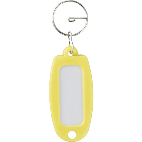 緑十字　キーホルダー名札（ハードケースタイプ）　黄　ＮＦ−Ｙ　６０×２７ｍｍ　リング付　  301003  GREEN CROSS
