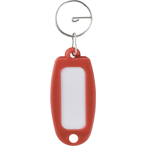 緑十字　キーホルダー名札（ハードケースタイプ）　赤　ＮＦ−Ｒ　６０×２７ｍｍ　リング付　  301004  GREEN CROSS