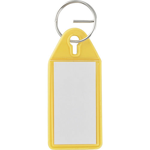 緑十字　キーホルダー名札（ソフトケースタイプ）　黄　ＳＮＦ−Ｙ　５５×２５ｍｍ　エンビ　  301023  GREEN CROSS