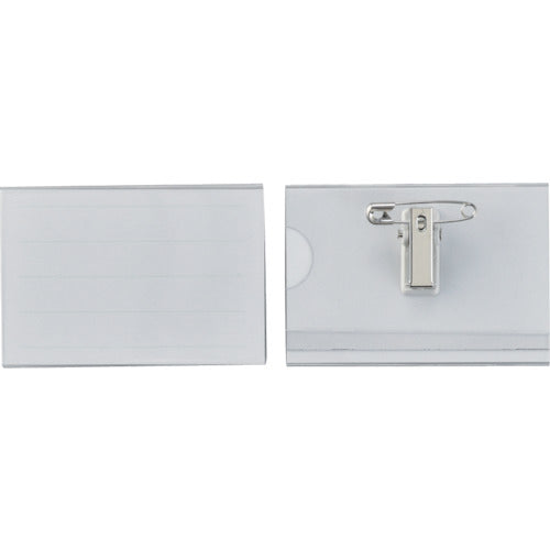 緑十字　名刺型名札（ハードケース）　ＮＦ−２５　内寸５０×７５ｍｍ　５個組　両用クリップ付　  301114  GREEN CROSS