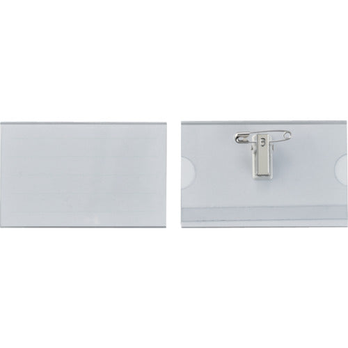 緑十字　名刺型名札（ハードケース）　ＮＦ−２０　内寸５６×９１ｍｍ　５個組　両用クリップ付　  301115  GREEN CROSS