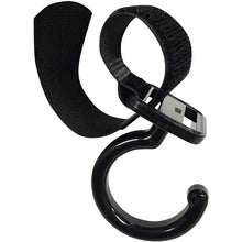 画像をギャラリービューアに読み込む, 緑十字　パイプ用樹脂製フック（フック固定タイプ）　黒　ＫＦ−２ＢＫ　耐荷重３ｋｇ　面ファスナー脱着式　  309054  GREEN CROSS
