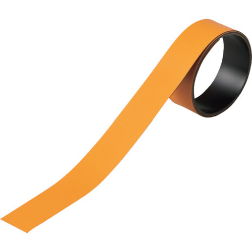 緑十字　テープ状カラーマグネット　オレンジ　マグネ２５ＹＲ　２５ｍｍ幅×１ｍ×０．８ｍｍ　  312045  GREEN CROSS