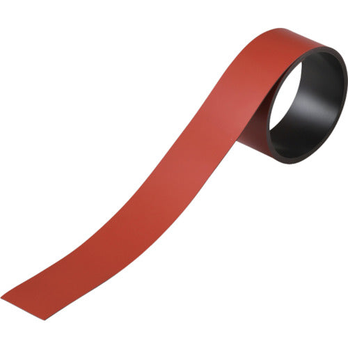 緑十字　テープ状カラーマグネット　赤　マグネ３０Ｒ　３０ｍｍ幅×１ｍ×０．８ｍｍ　片面磁力　  312054  GREEN CROSS