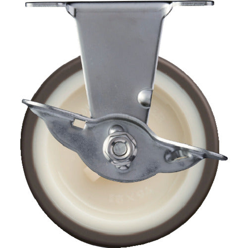 ハンマー　Ｅシリーズオールステンレス　固定式ウレタン車輪（ナイロンホイール）７５ｍｍ　ストッパー付　  315ER-UR75  HAMMER CASTER