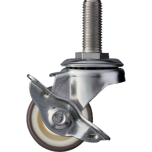 ハンマー　ＳＡシリーズオールステンレス　旋回式ウレタン車輪（ローラーベアリング）５０ｍｍ　ストッパー付　  315SA-UB50  HAMMER CASTER