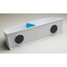 画像をギャラリービューアに読み込む, 緑十字　マグネットポケット（ボード用トレー）　白／青　ＭＰ−２１７Ｗ　２４０×６５×８１ｍｍ　  316023  GREEN CROSS
