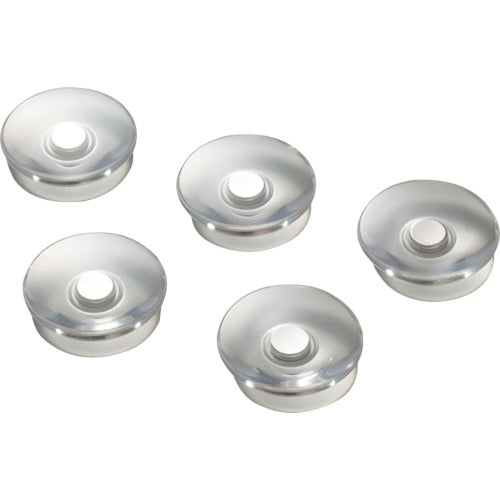 緑十字　強磁力マグネット（ボタン型タイプ）　透明のみ／５個組　ＭＧ−７９３−Ｔ　３０Φ×６．５ｍｍ　  316031  GREEN CROSS