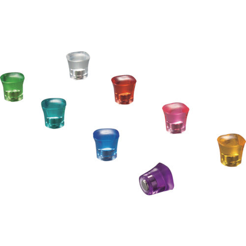 緑十字　強磁力マグネット（ピン型タイプ）　８色セット／８個組　ＭＧ−７８７　１２Φ×１３ｍｍ　  316034  GREEN CROSS