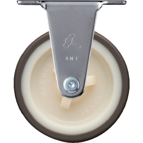 ハンマー　Ｅシリーズオールステンレス　固定式ウレタン車輪（ナイロンホイール）７５ｍｍ　  320ER-UR75  HAMMER CASTER