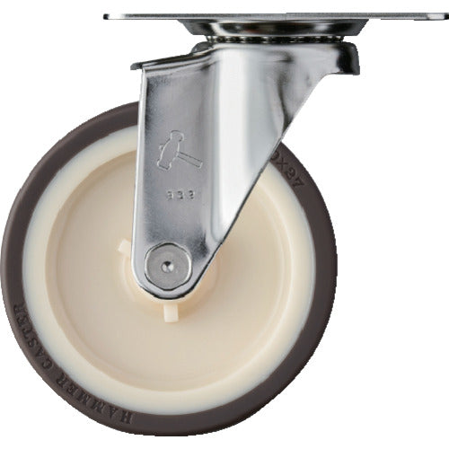 ハンマー　Ｅシリーズオールステンレス　旋回式ウレタン車輪（ナイロンホイール）１００ｍｍ　  320E-UR100  HAMMER CASTER