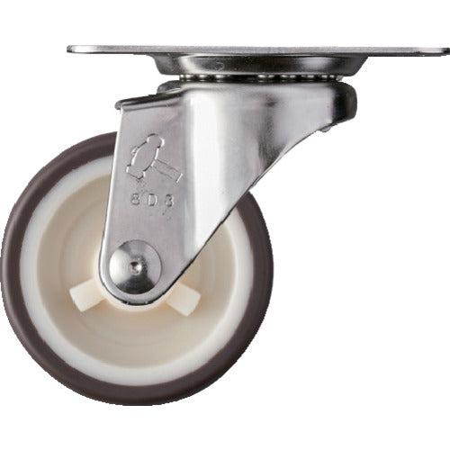 ハンマー　Ｅシリーズオールステンレス　旋回式ウレタン車輪（ナイロンホイール）５０ｍｍ　  320E-UR50  HAMMER CASTER