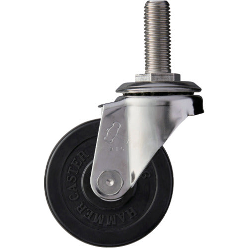 ハンマー　ＳＡシリーズオールステンレス　旋回式ゴム車輪　７５ｍｍ　  320SA-R75  HAMMER CASTER