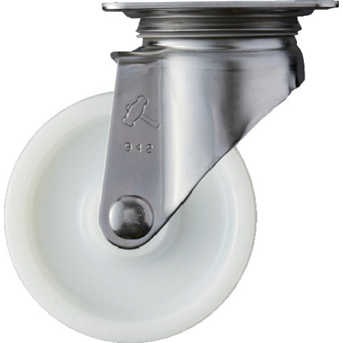 ハンマー　Ｓシリーズオールステンレス　旋回式ナイロン車輪（ローラーベアリング）１００ｍｍ　  320S-NRB100  HAMMER CASTER