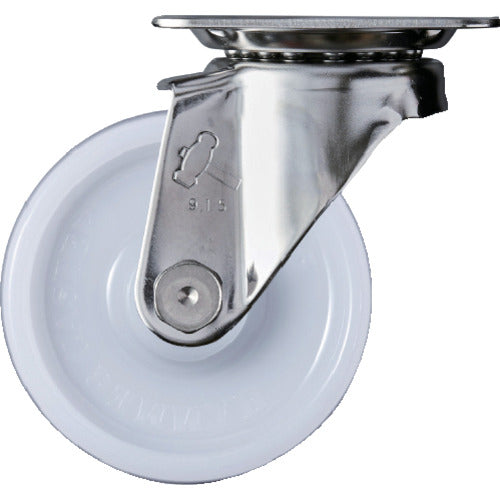 ハンマー　Ｓシリーズオールステンレス　旋回式ナイロン車輪（ローラーベアリング）７５ｍｍ　  320S-NRB75  HAMMER CASTER