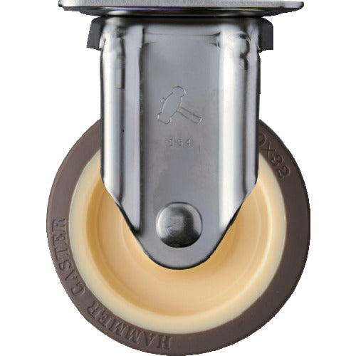 ハンマー　オールステンレス固定式キャスター　ウレタン車（ローラーベアリング入）　１００ｍｍ　  320SRP-UB100  HAMMER CASTER