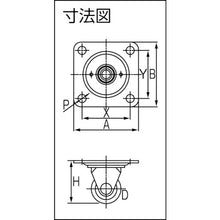 画像をギャラリービューアに読み込む, ハンマー　オールＳＵＳ低床式　固定　特殊ナイロン　３２ｍｍ　  320TPR-N32  HAMMER CASTER
