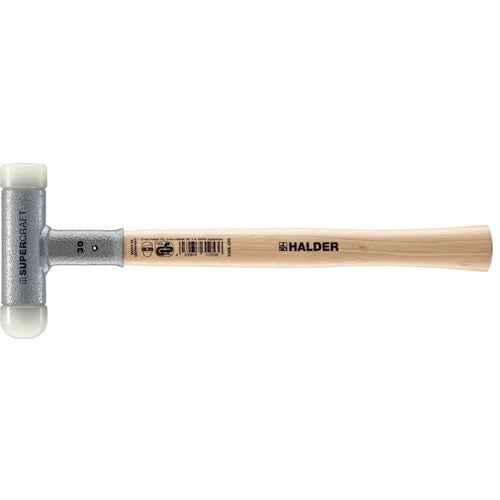 HALDER SUPER TOOL CRAFT HAMMER CASTER หูหิ้วฮิกกอรี่ หัวไนลอน (แบน/ทรงกลม) 3366.225 HALDER