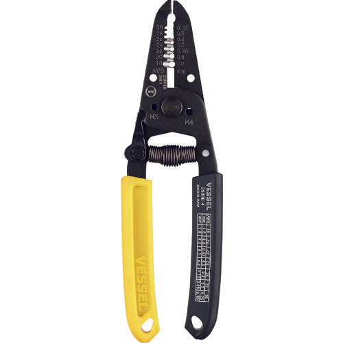 VESSEL Wire stripper with screw cutter No. 3500E-4 (for solid and stranded wires) 0.35 VESSEL