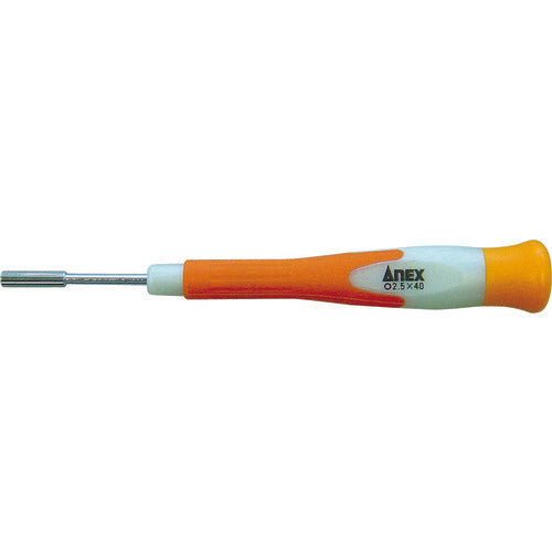 ANEX Precision Screwdriver SUPER TOOL Fit Precision Box Hexagonal Cutting edge: 2.5 on opposite side× Shaft length 40mm Overall length 148mm 3551 ANEX