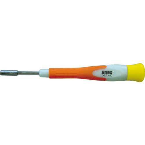 ANEX Precision Screwdriver SUPER TOOL Fit Precision Box Hexagonal Cutting edge: Opposite side 3.0× Shaft length 40mm Overall length 148mm 3552 ANEX