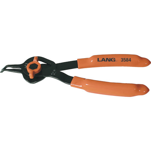 LANGTOOLS คีมถ่างแหวนล็อก (ใช้สำหรับรูเพลาด้วย) ปากคีบงอ 45° 3584 LANGTOOLS