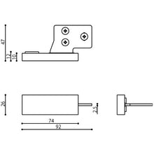 画像をギャラリービューアに読み込む, ｍｏｎｏ　戸当り　３５Ｄ　ブラック　  35D-N00WA-BK  mono

