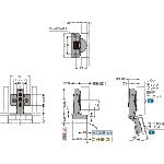 画像をギャラリービューアに読み込む, スガツネ工業　（１６００２６８３６）３６０−２６−１９Ｔラプコン搭載　オリンピア　スライドヒンジ　  160-026-836  SUGATSUNE
