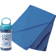 将图像导入到图库查看器中GREEN CROSS Cool 毛巾 带登山扣瓶的 Cool 毛巾 蓝色 300×950mm 375670 绿色十字
