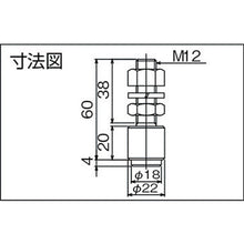 画像をギャラリービューアに読み込む, ダイケン　３号ステンレスドアハンガー用Ｍ１２ボルトタイプガイドローラ　  3SGRB12  DAIKEN
