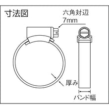 画像をギャラリービューアに読み込む, ＡＳＯＨ　ＯＲＢＩＴ　ホースクリップ　ＳＵＳ　５５〜７０　（１０個入）　  3-SUS  ASOH
