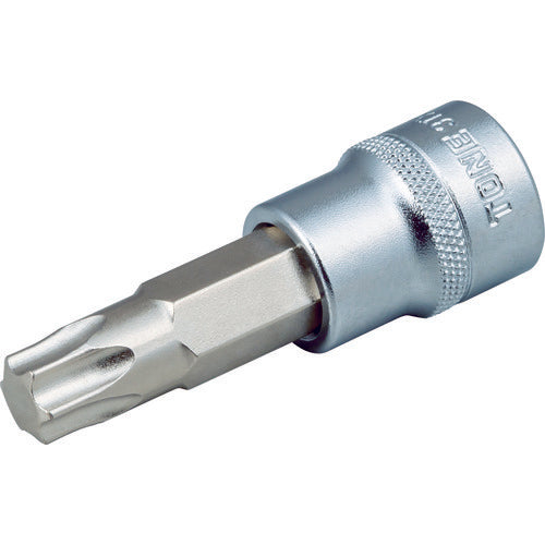 TONE Hex Robe Socket Torx Socket (Loại mạnh) T55 Góc chèn 9.5mm Kích thước đầu 11.17mm 3TX-T55 TONE