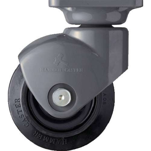 ハンマー　静音樹脂製キャスター　旋回式ゴム車輪（ラジアルボールベアリング）１３０ｍｍ　  400P0S-FR130  HAMMER CASTER