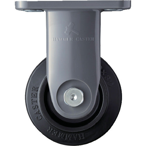 ハンマー　静音樹脂製キャスター　固定式ゴム車輪（ラジアルボールベアリング）１００ｍｍ　  400PSR-FR100  HAMMER CASTER
