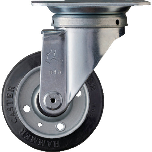 ハンマー　旋回式ゴムキャスター（ローラーベアリング）１００ｍｍ　  400S-RB100  HAMMER CASTER