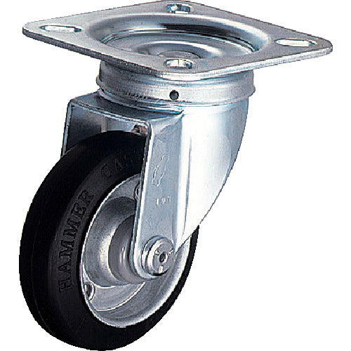 ハンマー　旋回式ゴム車輪（ローラーベアリング）２００ｍｍ　  400S-RB200  HAMMER CASTER