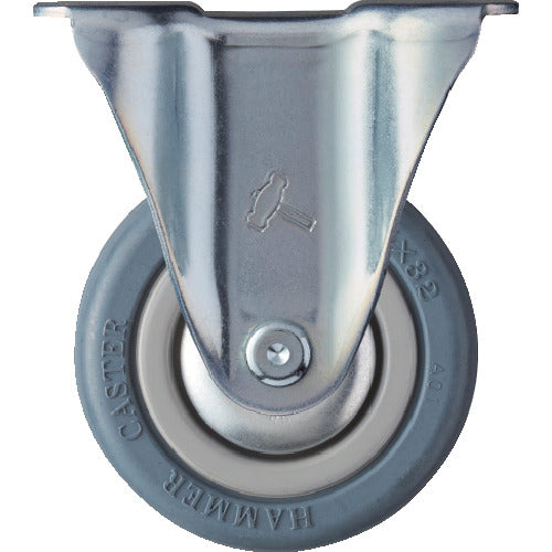 ハンマー　固定式ゴム車輪（ローラーベアリング）７５ｍｍ　  400SR-RB75  HAMMER CASTER