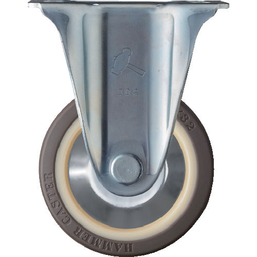 ハンマー　固定式ウレタン車輪（ナイロンホイール・ラジアルボールベアリング）１００ｍｍ　  400SR-UB100  HAMMER CASTER