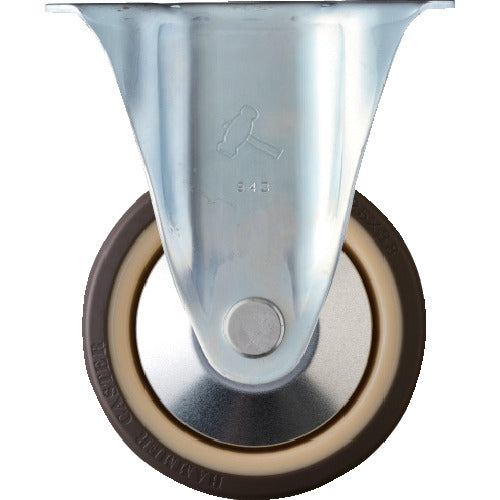 ハンマー　固定式ウレタン車輪（ナイロンホイール・ラジアルボールベアリング）１２５ｍｍ　  400SR-UB125  HAMMER CASTER